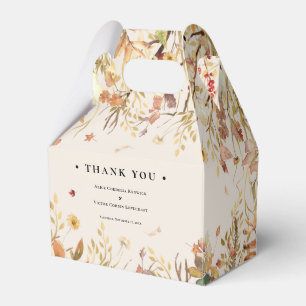 Simple Rustic Fall Beige Wedding Favour Box