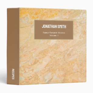 Simple Rustic Family Recipes Cookbook Binder