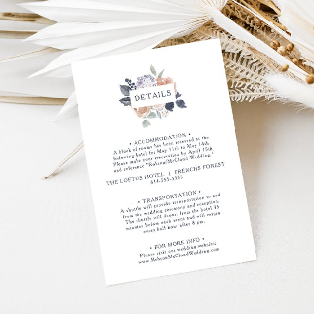 Simple Rustic Floral Details Enclosure Card (Creator Uploaded)