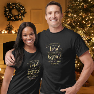 Simple Rustic Gold Bible Verse Christian T-Shirt