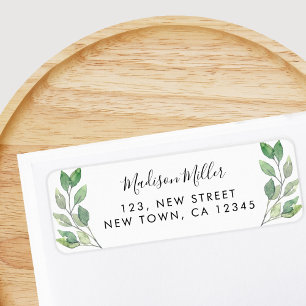 Simple Rustic Greenery Return Address 