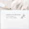 Simple rustic greenery wedding return address