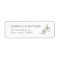 Simple rustic greenery wedding return address