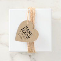 Simple & Rustic Handmade with love Kraft Tag