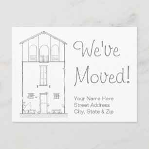 Simple Rustic House New Address Housewarming Announcement Postcard