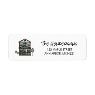 Simple Rustic House Return Address