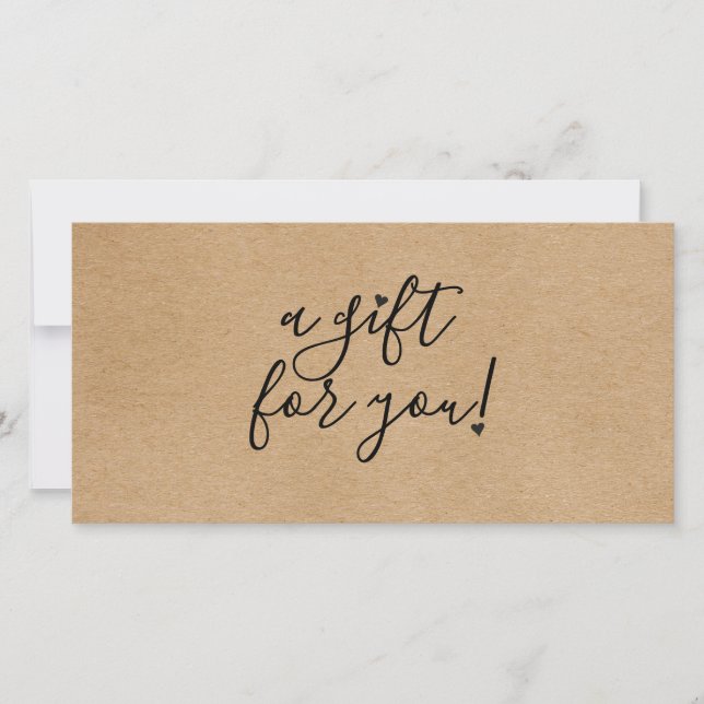 Simple Rustic Kraft Gift Certificate (Front)