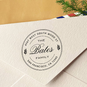 Simple Rustic Minimalist Return Address Self-inking Stamp