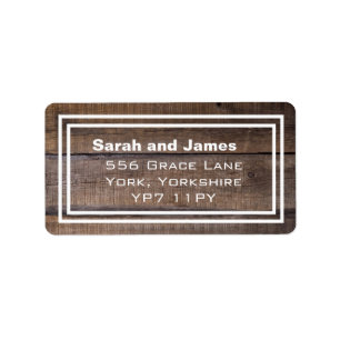 Simple Rustic Personalised Address Labels