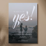 Simple Rustic She Said Yes Photo Engagement Party  Invitation<br><div class="desc">Simple Rustic She Said Yes Photo Engagement Party Invitation. Modern and rustic style. Design is an editable template. Just change the photo to your own image. See the collection for other matching items.</div>