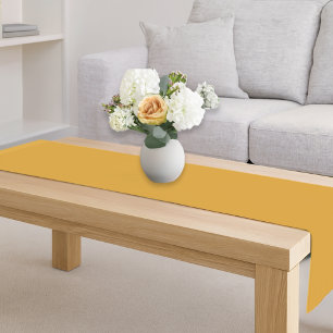 Simple Rustic sunflower gold autumn Thanksgiving Short Table Runner