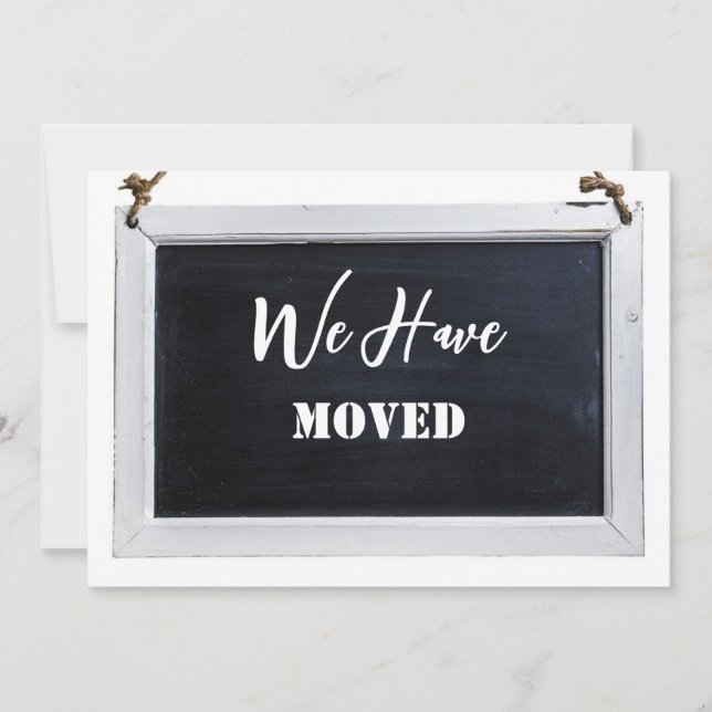 Simple Rustic We Have Moved New Address Update  Announcement (Front)