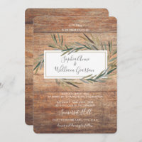 Simple Rustic Wedding Barn Wood & Watercolor Herb
