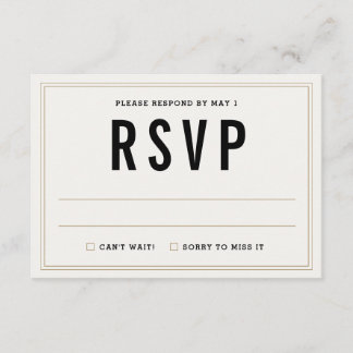 Simple Rustic Wedding RSVP Response Card