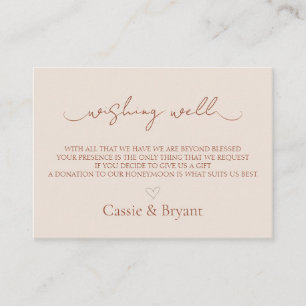 Simple Rustic Wedding Wishing Well Enclosure Card