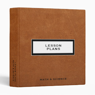 Simple Sable Leather Lesson Plans Binder