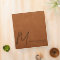 Simple Sable Leather Print Modern Monogram