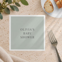 Simple Sage Green Baby Shower