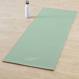 Simple Sage Green Pastel Minimalist Exercise Yoga Mat