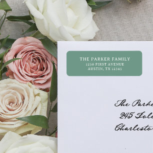 Simple Sage Green   Return Address