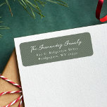 Simple sage herringbone Christmas return address<br><div class="desc">With its simple and classic green pattern, this return address label is the perfect finishing touch to all your Christmas cards. Send your holiday cards in style with this sage green and white return address sticker that matches a variety of designs. With its herringbone tweed effect, the label gives off...</div>