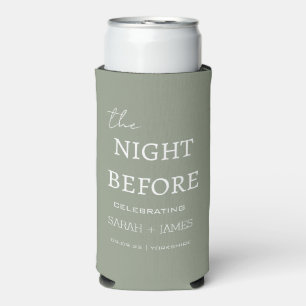 Simple Sage the Night Before Minimal Wedding   Seltzer Can Cooler