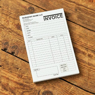 Simple Sales Receipts (Payment Forms) Invoice Pad  Post-it Notes