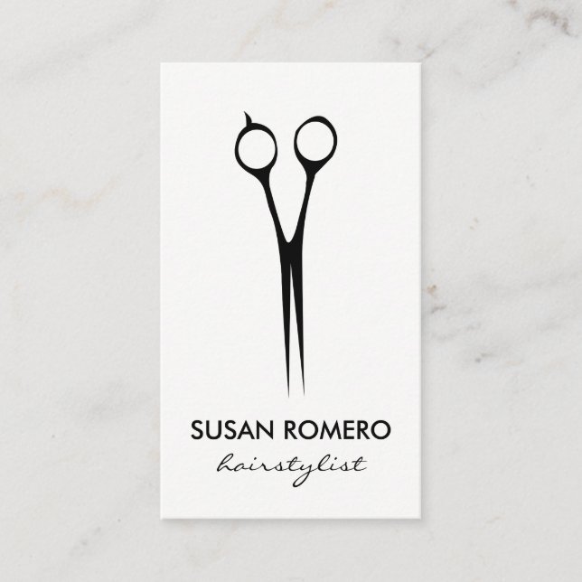 Simple Salon Shears Appointment Card (Front)