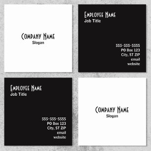 Simple Salt and Pepper Alternating Colours Square Business Card