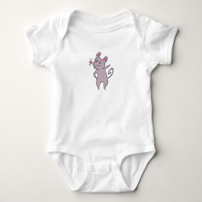 Simple Sassy Mouse Baby Top (Front)