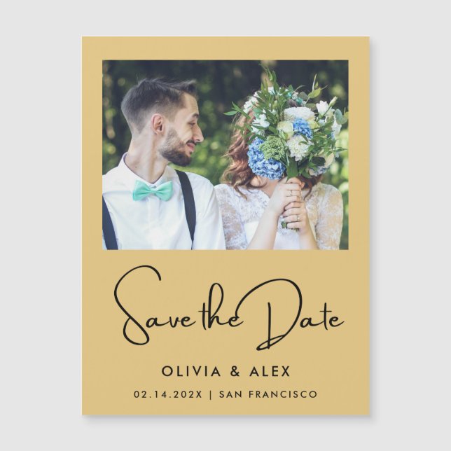 Simple Save The Date  Magnetic Invitation (Front)
