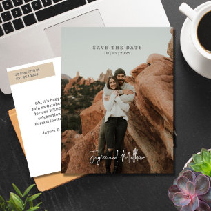 Simple Save the Date Photo Postcard
