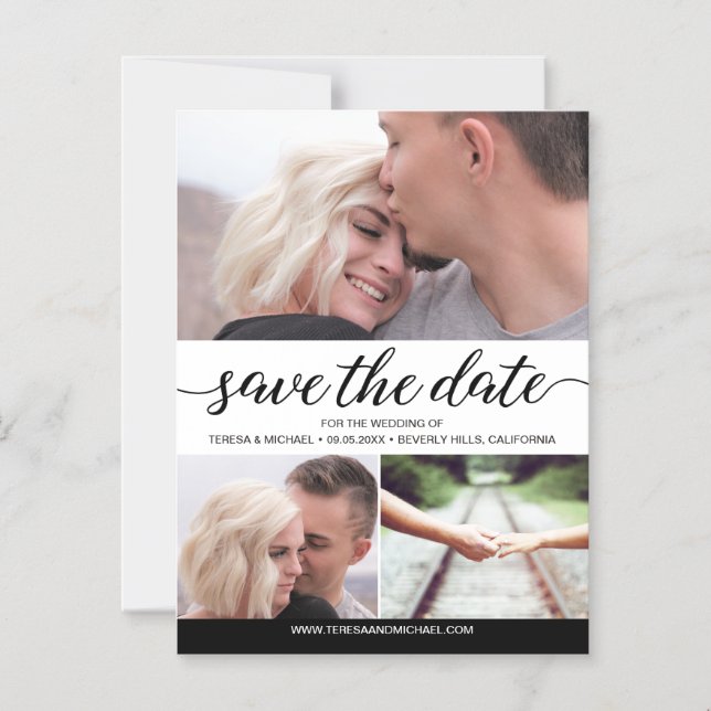 Simple Save the Date Wedding Announcement (Front)