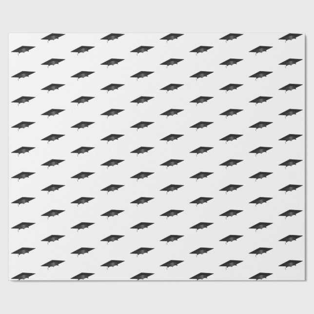 Simple School College University Graduation Cap Wrapping Paper (Seam)