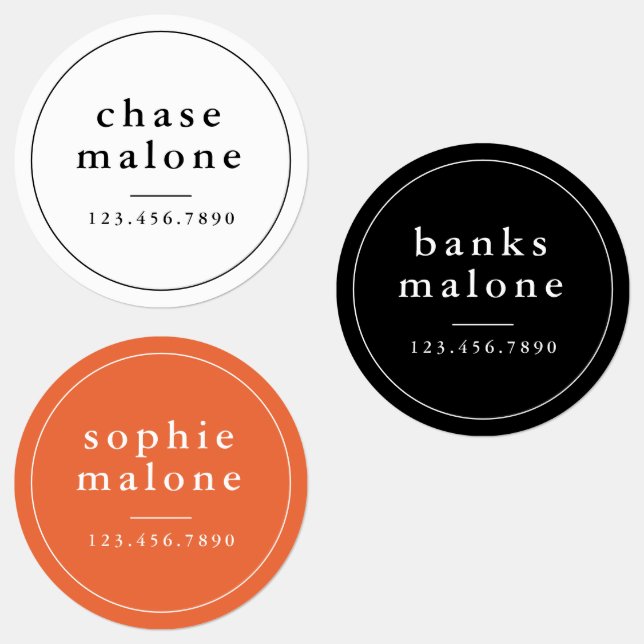 Simple School Colours Waterproof Name (Group)