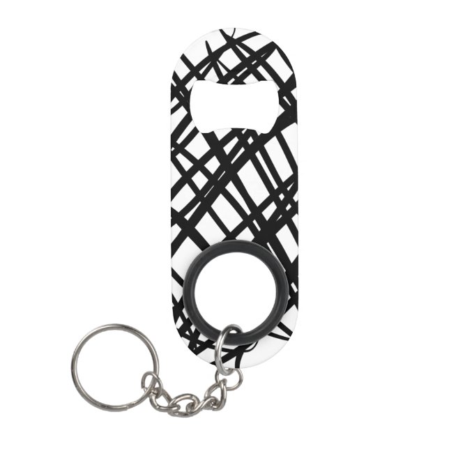 Simple Scribble | Black | Keychain Bottle Opener (Front)