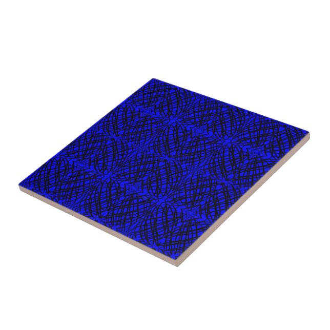 Simple Scribble | Carreaux miroir | Bleu | (Côté)