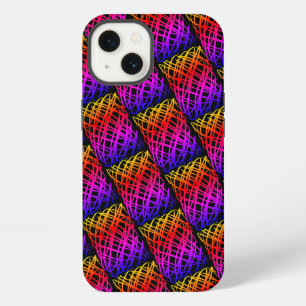 Simple Scribble Half Drop Black Background iPhone 13 Case