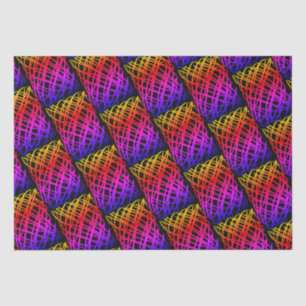 Simple Scribble   Half Drop   Black Background   Tissue Paper