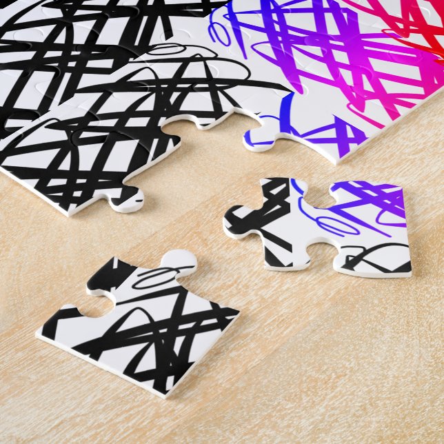Simple Scribble | Herring Bone | Jigsaw Puzzle (Side)