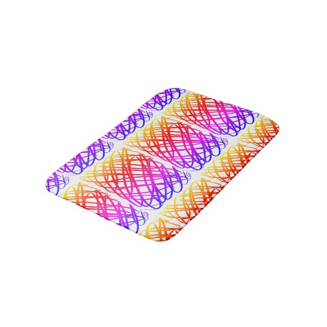 Simple Scribble | Ipanema Filter | Centre Tiled |  Bath Mat (Angled)