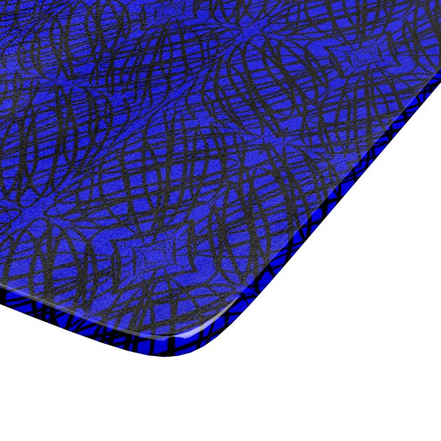Simple Scribble | Mirror Tiling | Blue | Cutting Board (Corner)
