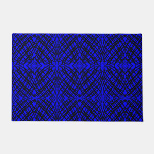 Simple Scribble   Mirror Tiling   Blue   Doormat