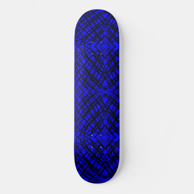 Simple Scribble | Mirror Tiling | Blue | Skateboard (Front)