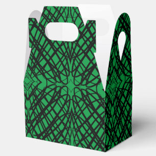 Simple Scribble Mirror Tiling Green Favor Box