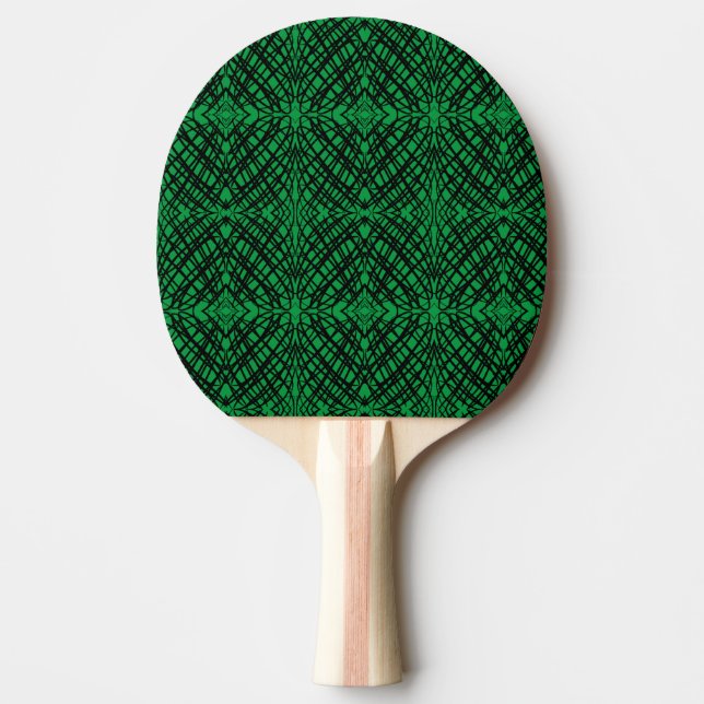 Simple Scribble | Mirror Tiling | Green | Ping Pong Paddle (Front)