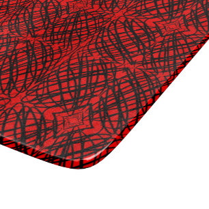 Simple Scribble   Mirror Tiling   Red    Cutting Board