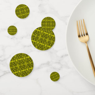 Simple Scribble Mirror Tiling Yellow Confetti
