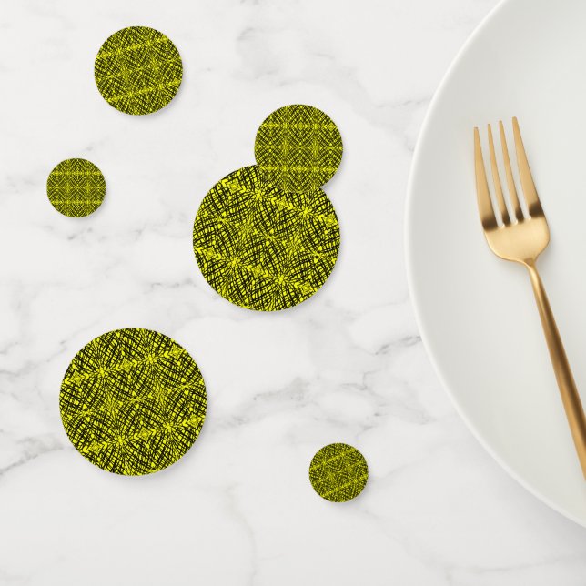 Simple Scribble | Mirror Tiling | Yellow | Confetti (Group)