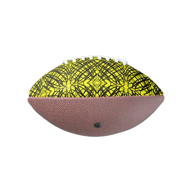 Simple Scribble | Mirror Tiling | Yellow | Football (Rotated 270)